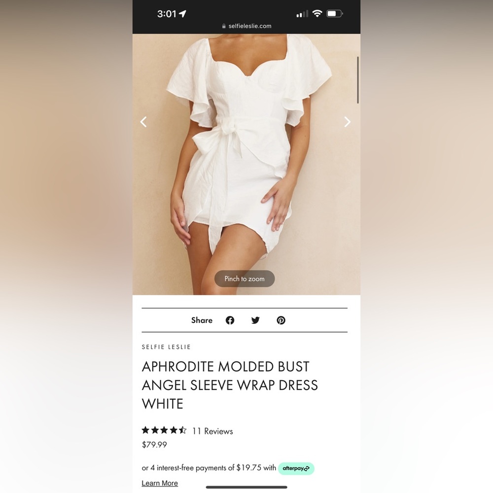Worn Once Selfie Leslie Wrap Dress